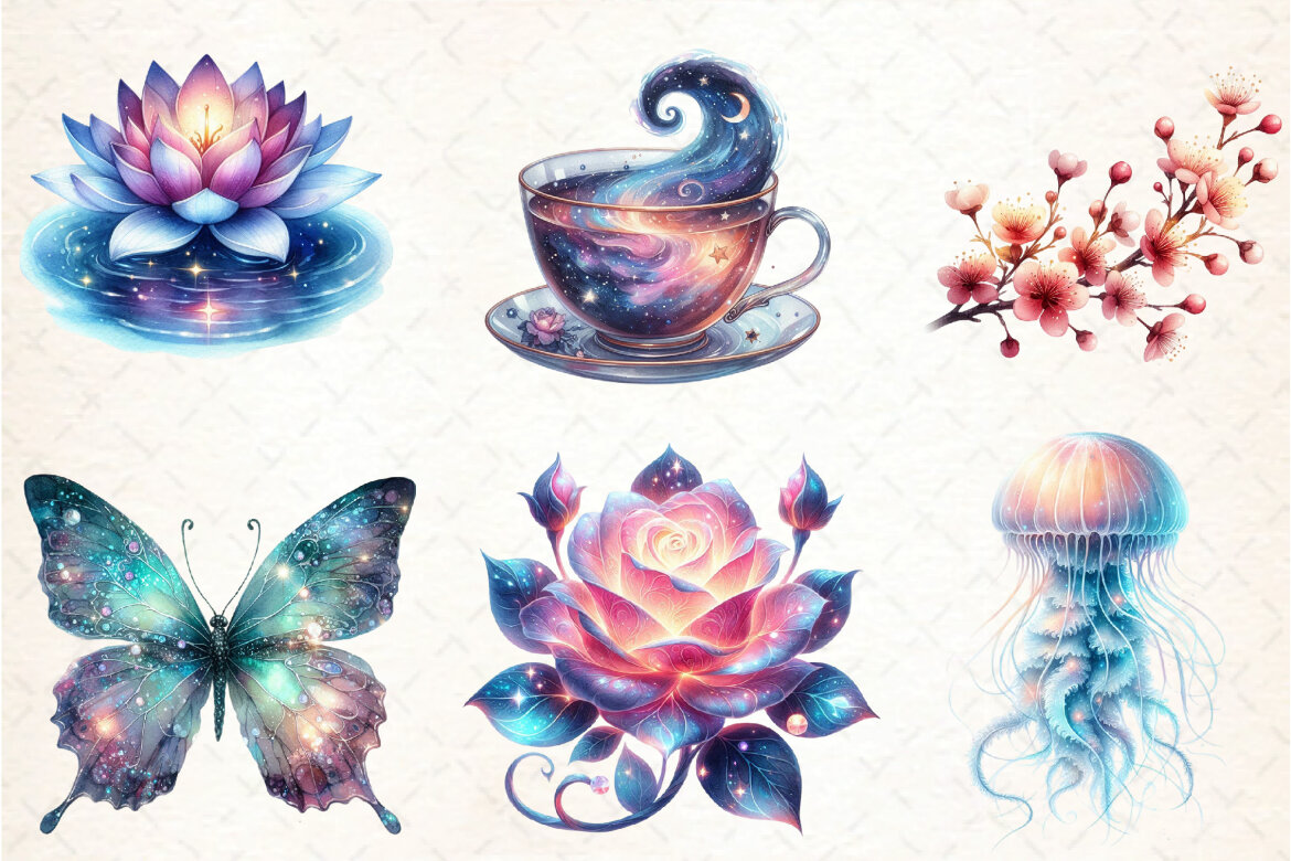 Dreamy Watercolor Creations FREE Clipart - view 3