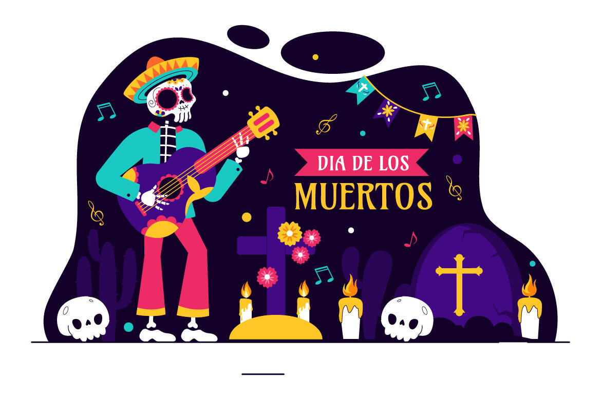 10 Dia de los Muertos FREE Illustrations alternate