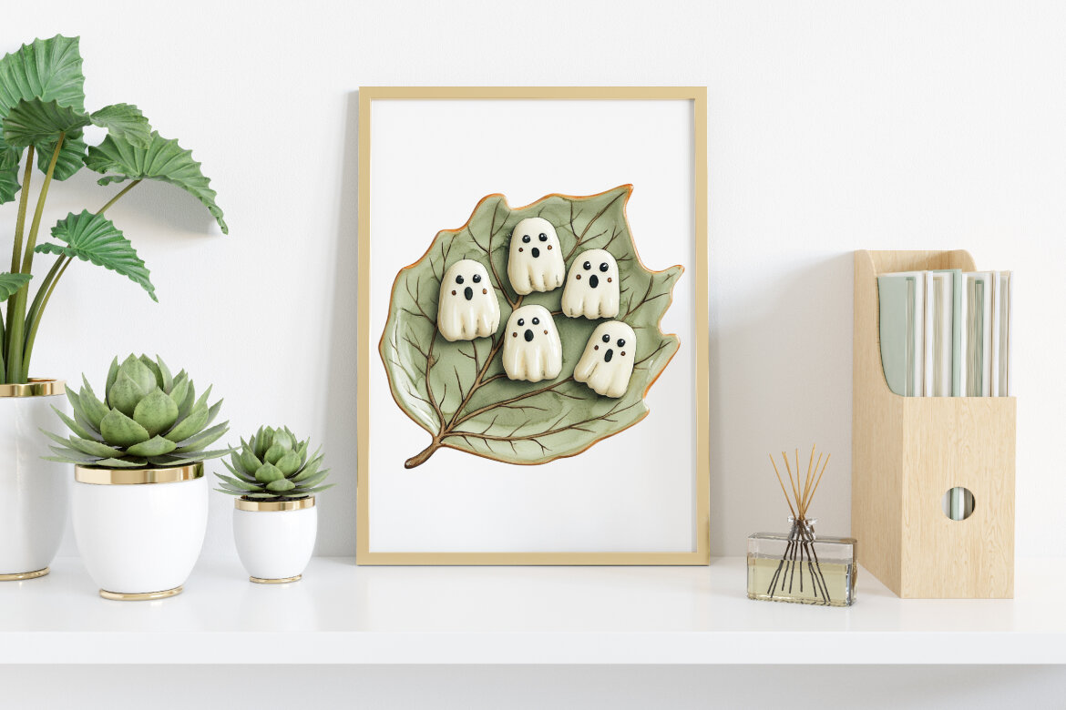 Watercolor Cozy Halloween FREE Clipart Bundle - view 4