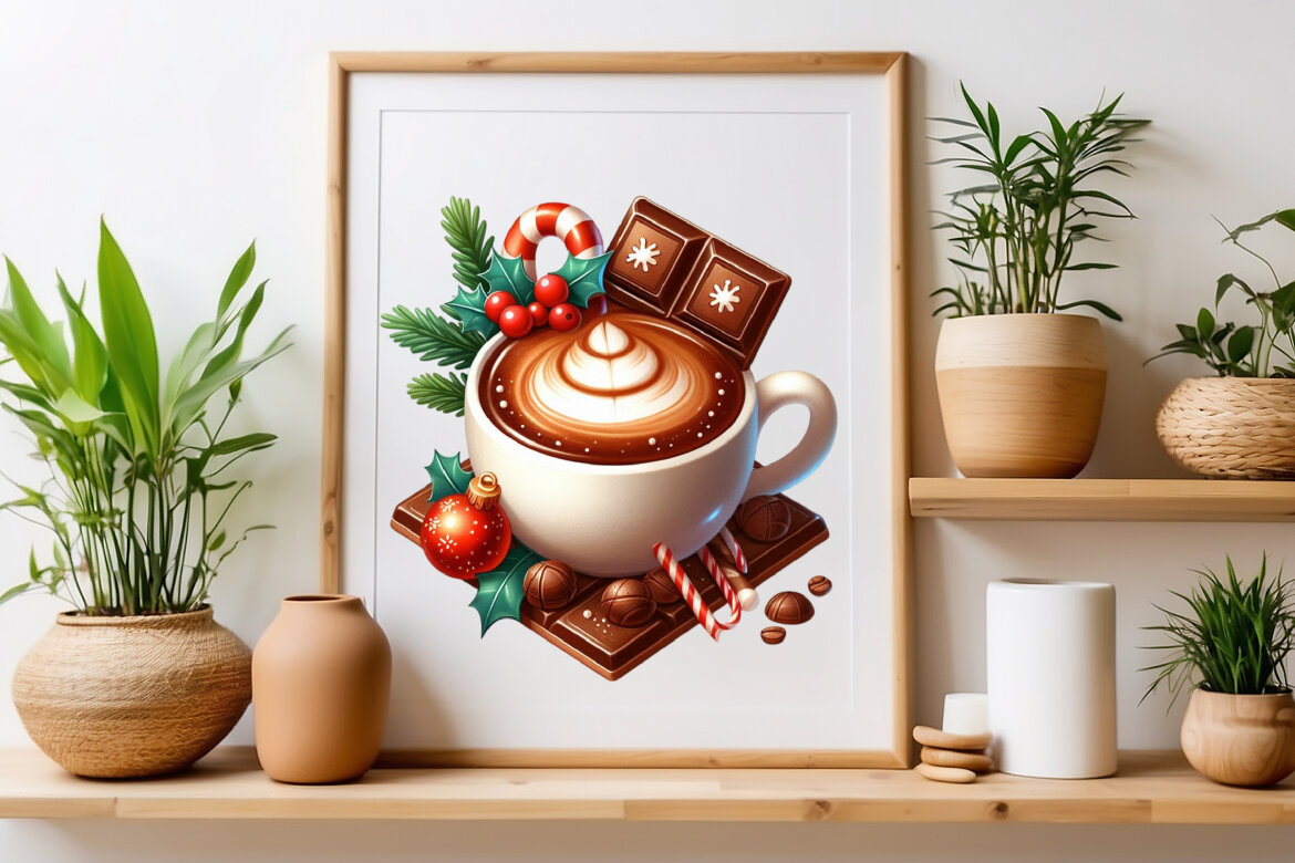 Christmas Chocolate Coffee FREE Clipart - view 4