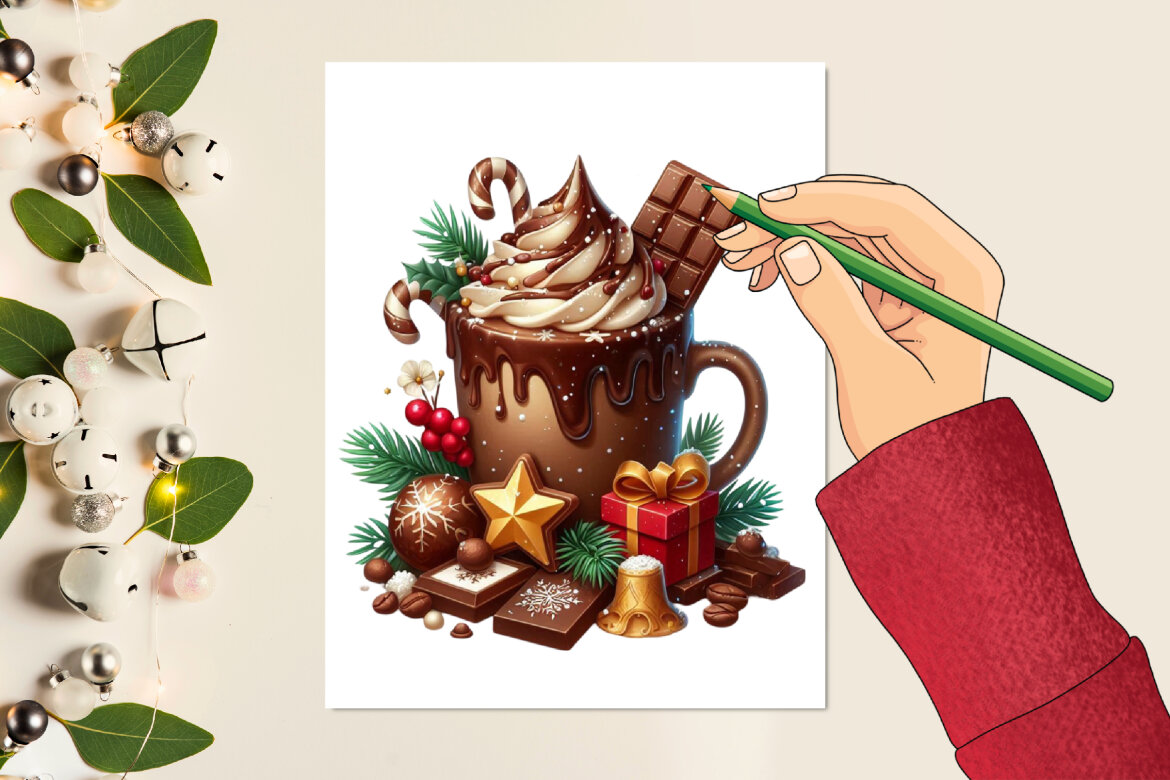 Christmas Chocolate Coffee FREE Clipart alternate