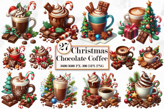 Christmas Chocolate Coffee FREE Clipart