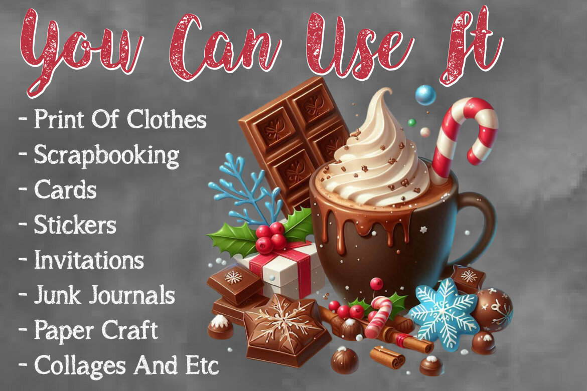 Christmas Chocolate Coffee FREE Clipart - view 5