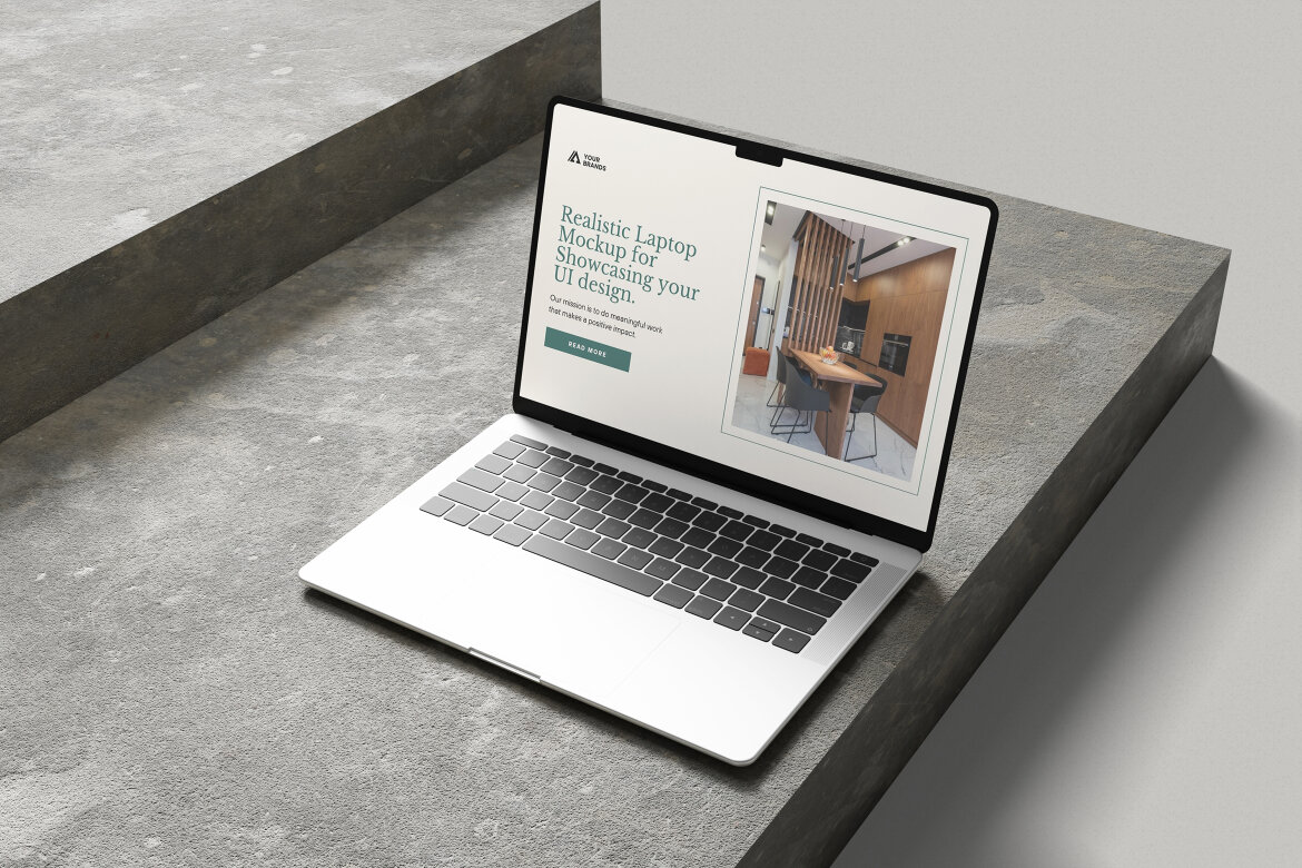Laptop Mockup for UI Design Presentation alternate