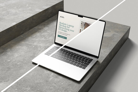 Laptop Mockup for UI Design Presentation