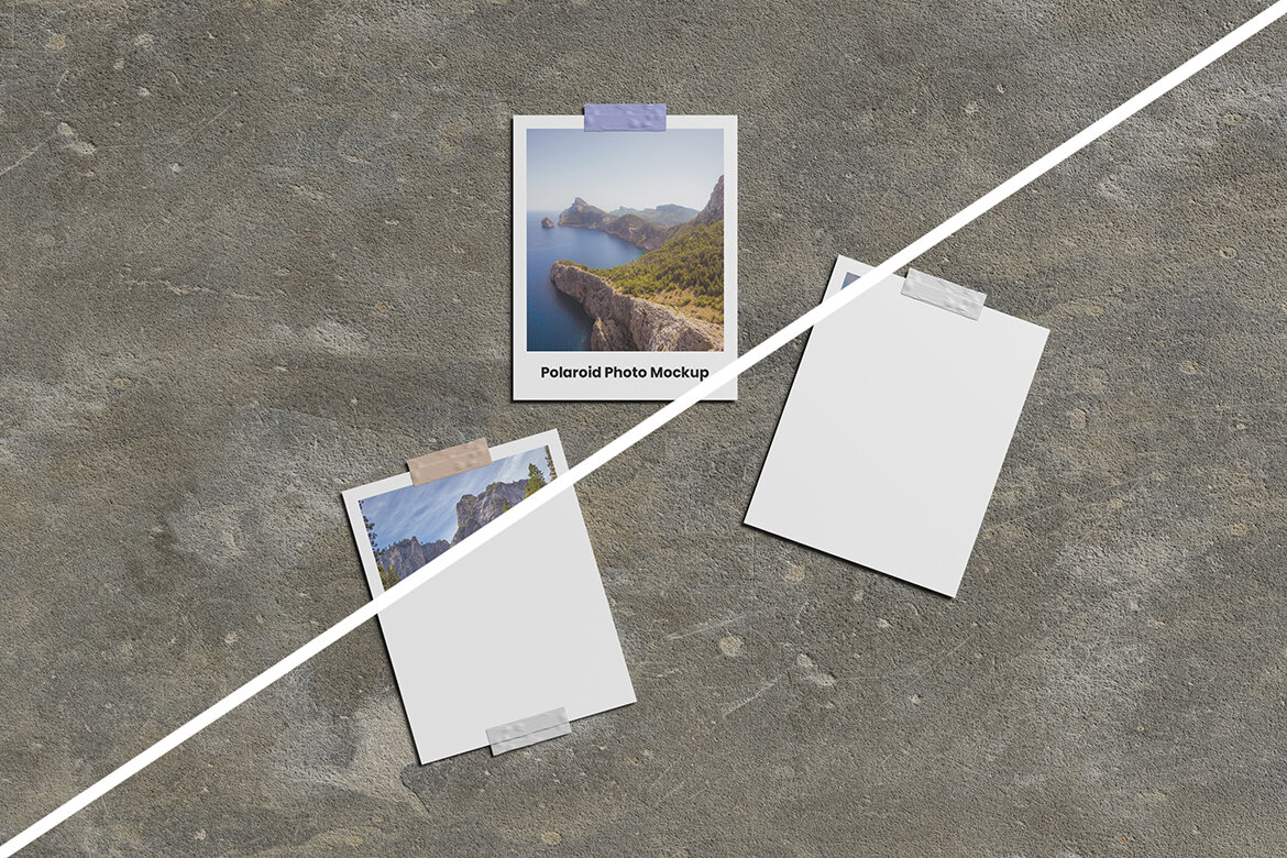 Realistic Polaroid Photo FREE Mockup alt
