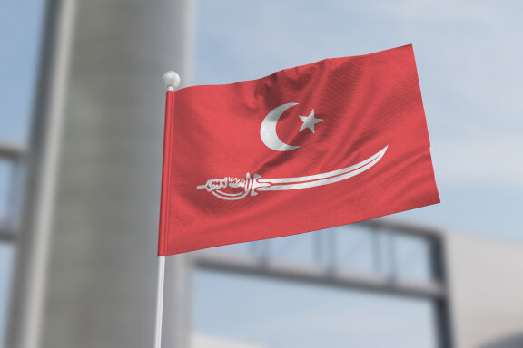 Perspective Flag FREE Mockup