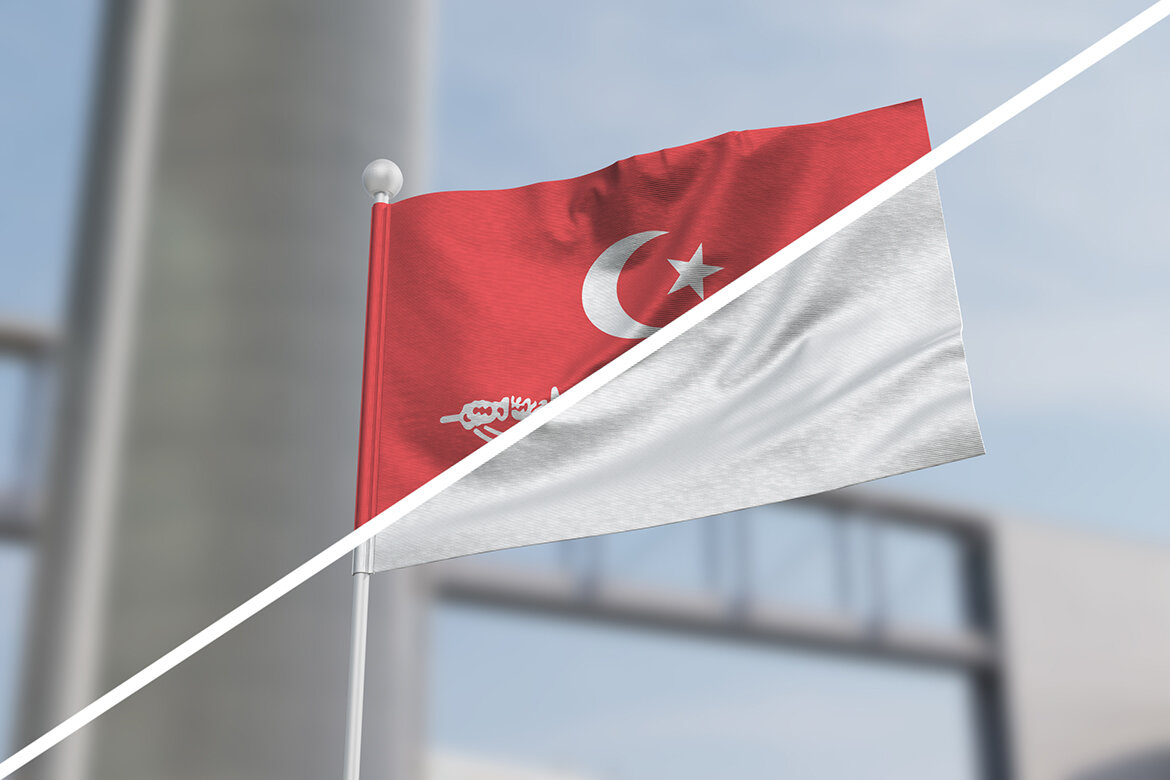 Perspective Flag FREE Mockup alt