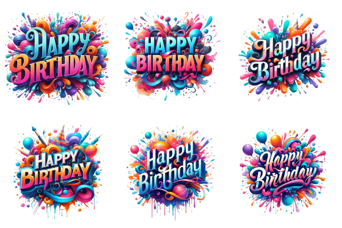Happy Birthday Png FREE Bundle alt