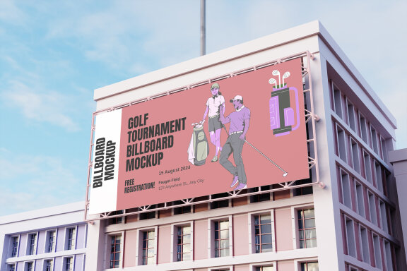 Building Advertisement Billboard FREE Mockup