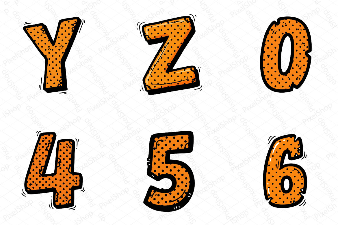 Fall Alphabet Sublimation FREE Clipart - view 3