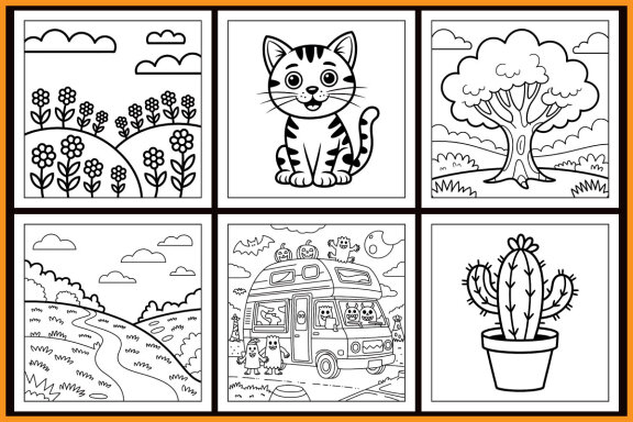 50 Simple Art Bold & Easy FREE Coloring Book