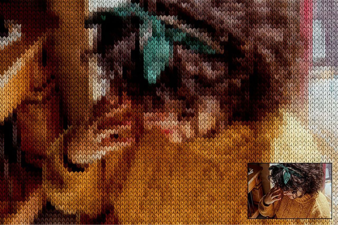 Knitting Photoshop Action - view 2