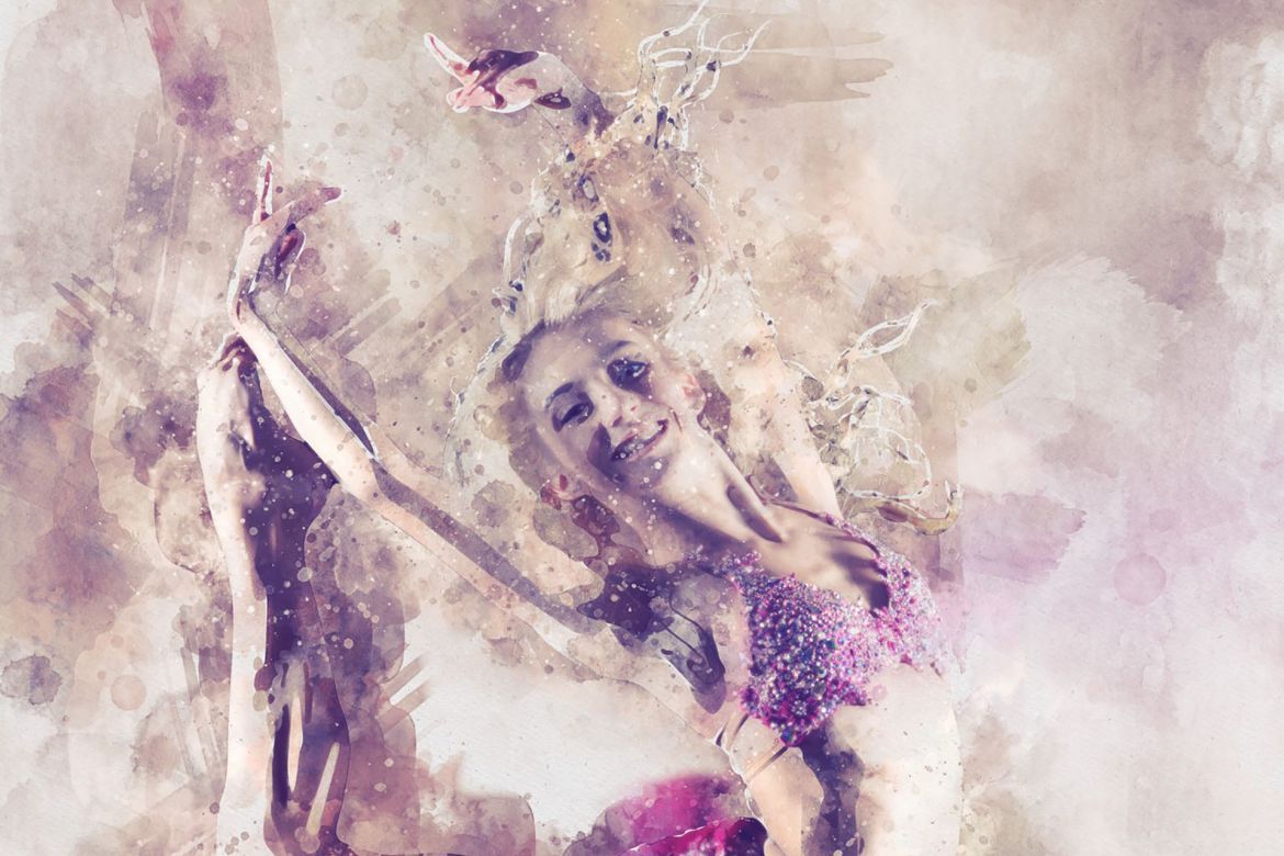 Splash Watercolor Photoshop Action - view 4