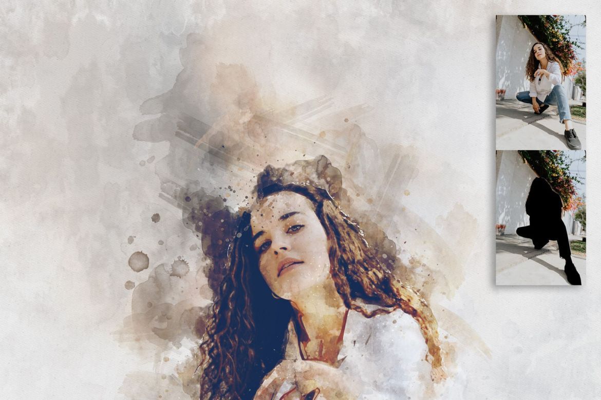 Splash Watercolor Photoshop Action - view 6