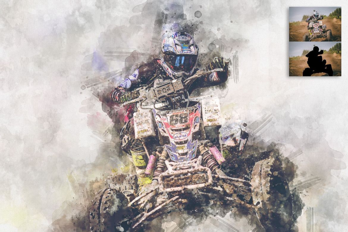 Splash Watercolor Photoshop Action - view 10