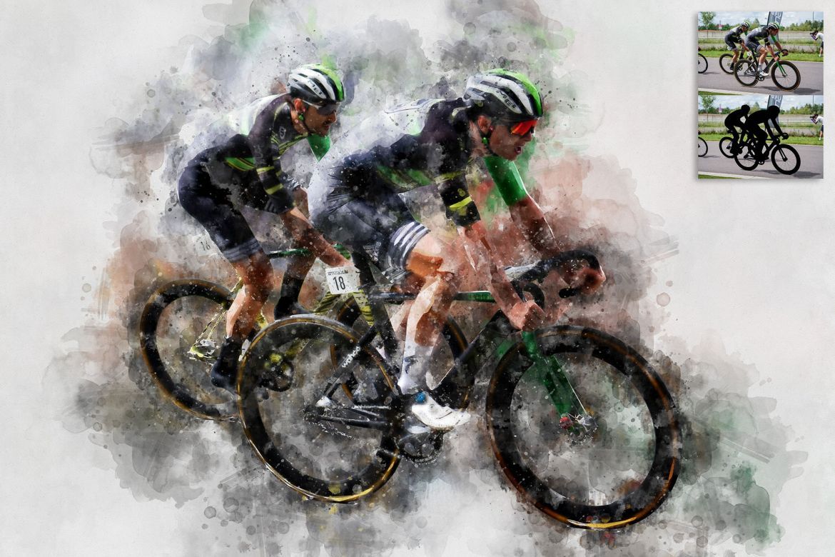 Splash Watercolor Photoshop Action - view 13