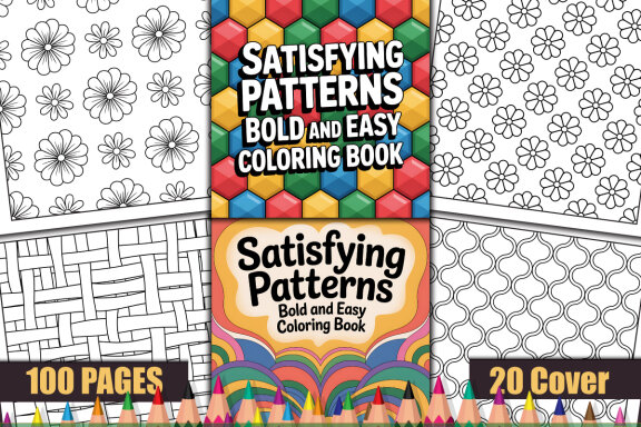 100 Satisfying Patterns FREE and Easy Coloring Pages