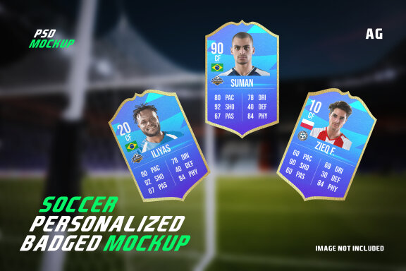 Soccer Personalized Badge FREE Mockup