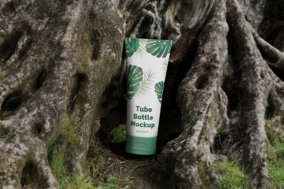 Tube Cosmetic Bottle FREE Mockup