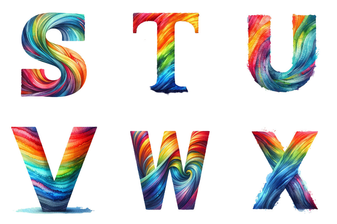 Paint Brush Letters FREE Alphabet PNG alternate