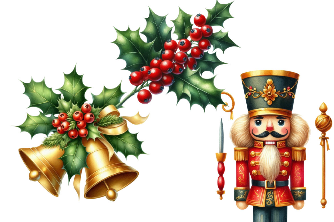 Watercolor Christmas FREE Clipart alternate