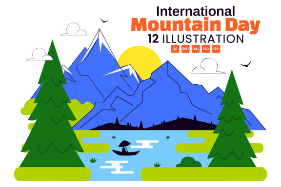 10 International Mountain Day FREE Illustrations