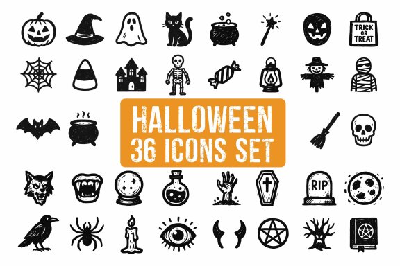 Halloween 36 FREE Icon Set