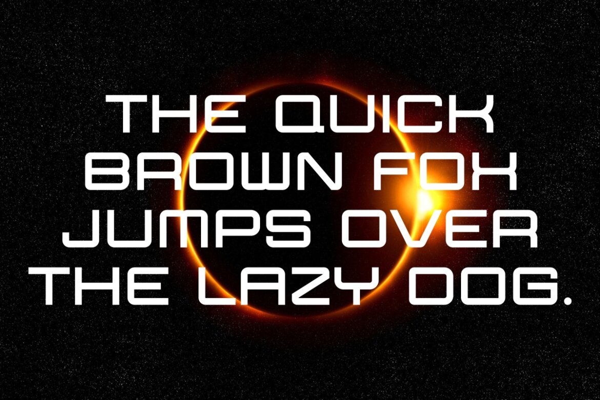 Solar Eclipse - Futuristic FREE Font - view 5