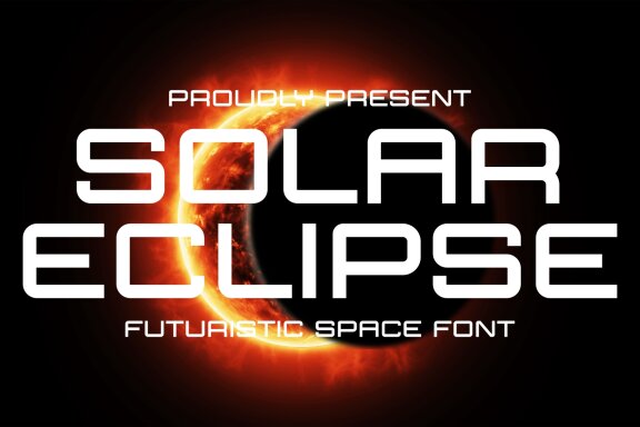 Solar Eclipse - Futuristic FREE Font