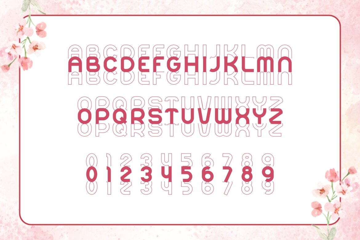 Flowers - Stacked FREE Font - view 5