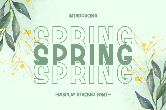 Spring - Stacked FREE Font