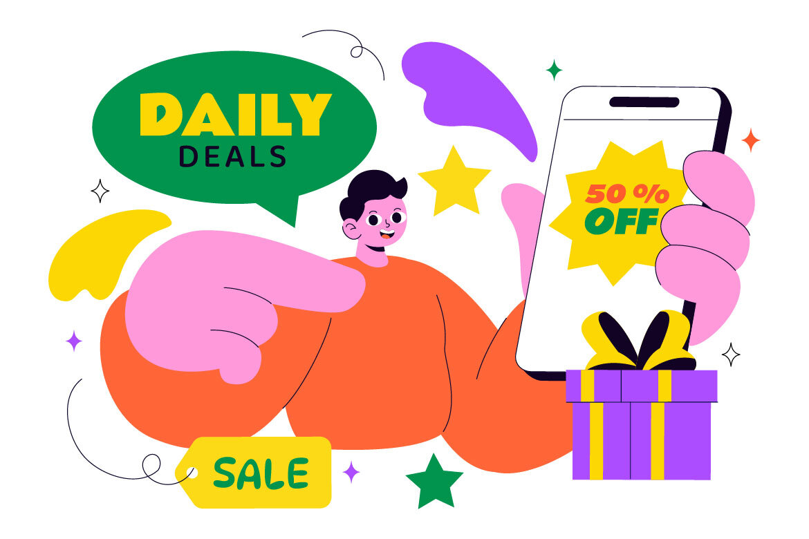 10 Daily Deals of The Day FREE Illustrations - view 4