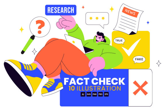 10 Fact Check Vector FREE Illustrations
