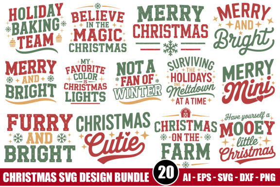 Christmas SVG Designs FREE Bundle
