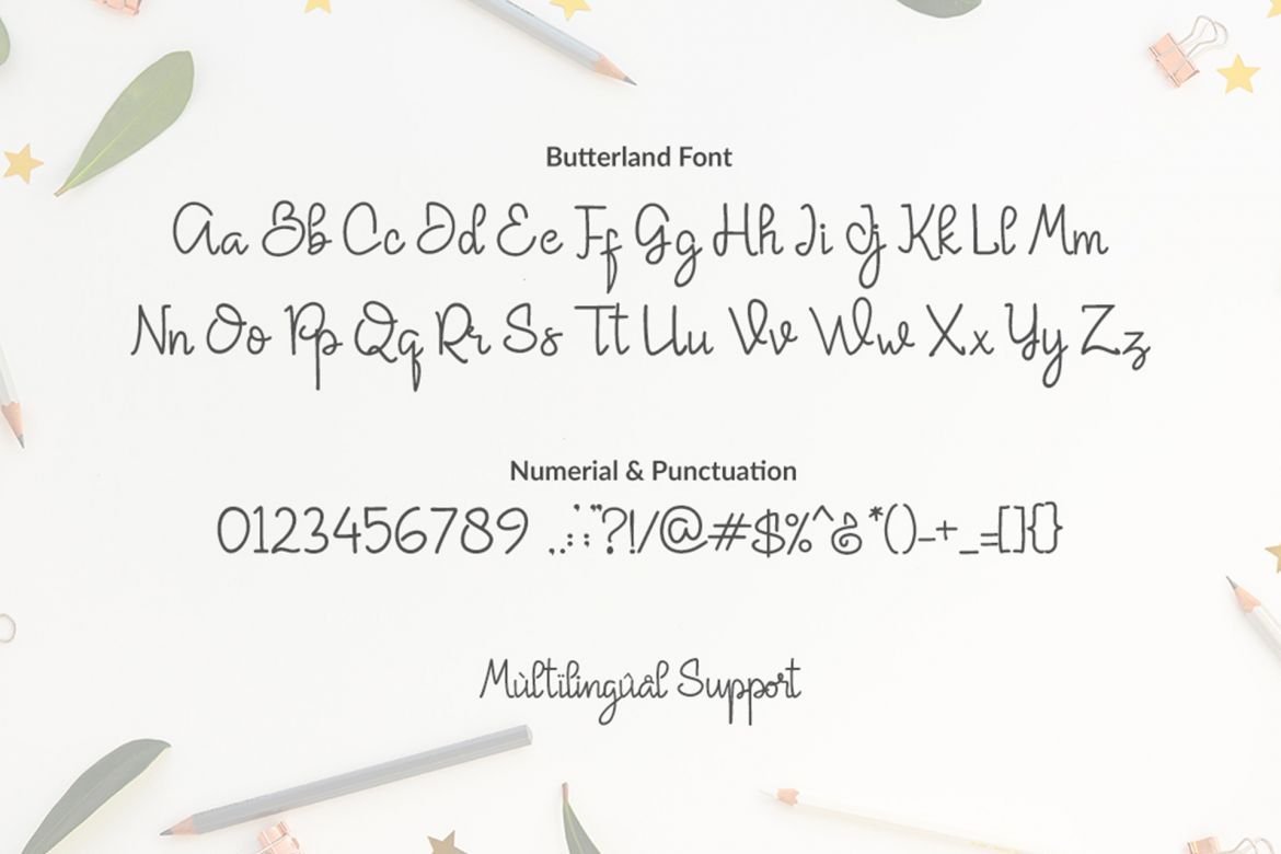Butterland Monoline Script Font alternate