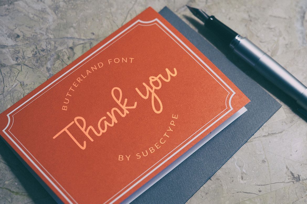 Butterland Monoline Script Font - view 7