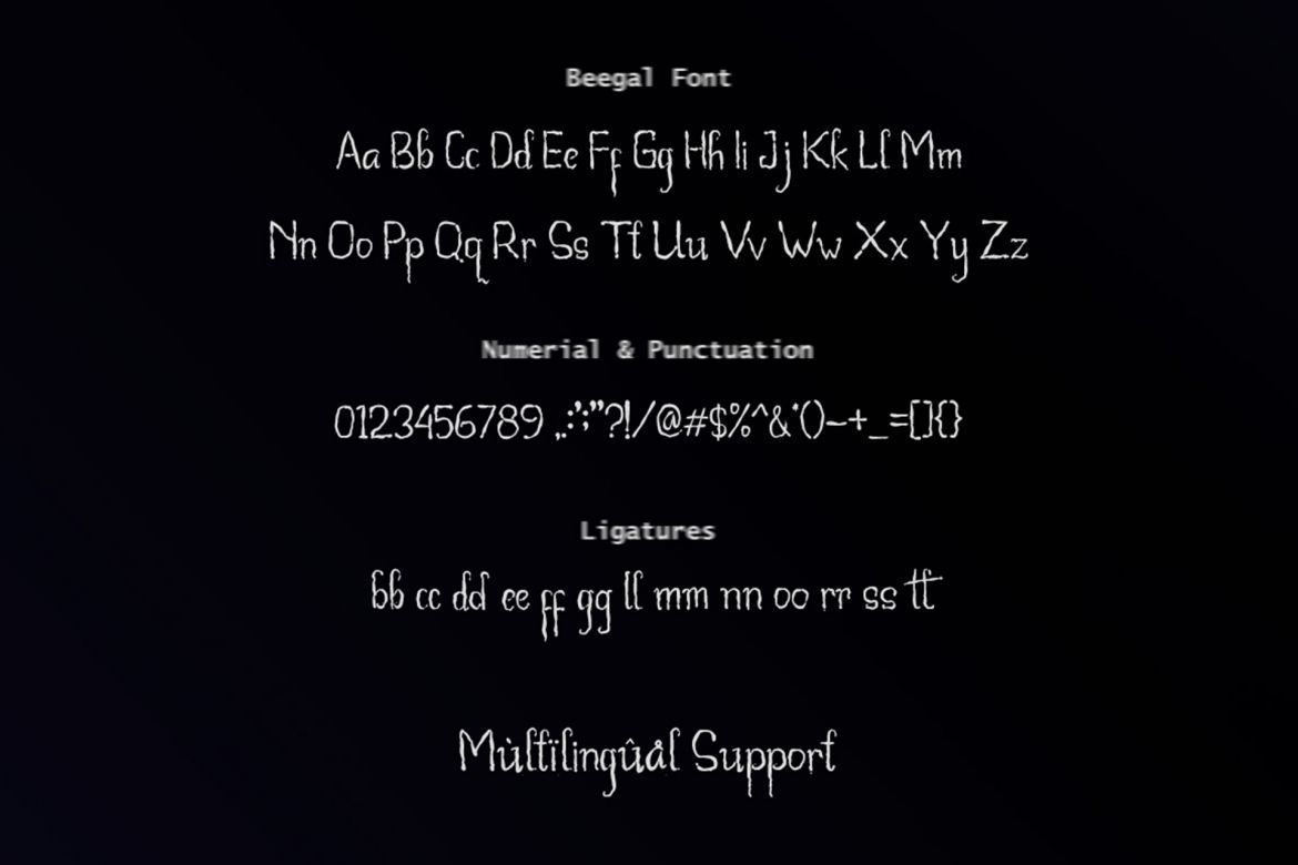 Beegal Horror Font - view 12