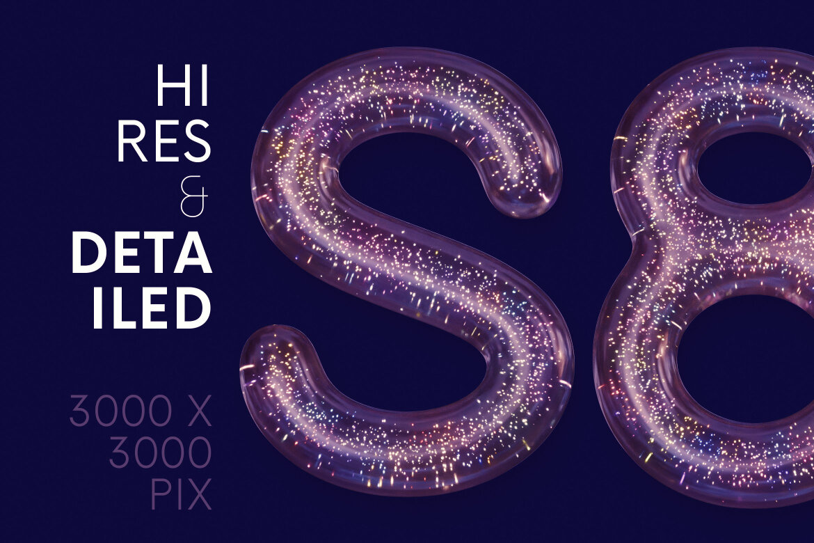 Micro Particles - Free 3D Alphabet alternate