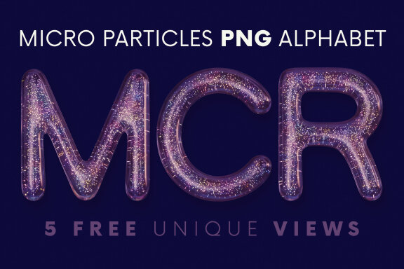Micro Particles - Free 3D Alphabet