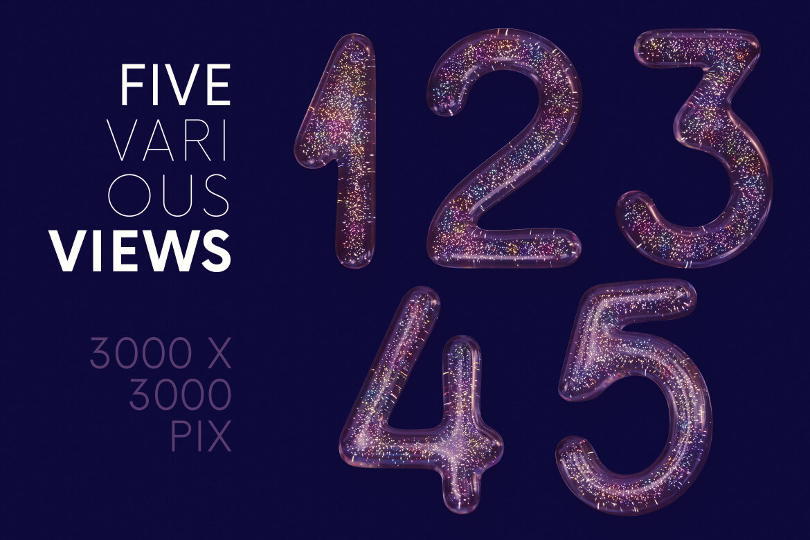 Micro Particles - Free 3D Alphabet - view 3