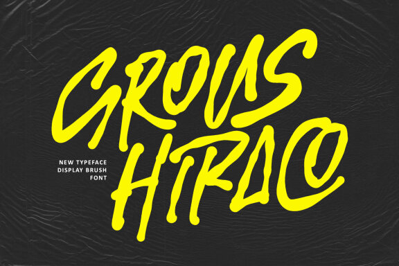 Grous Hiraco Paint Brush FREE Font