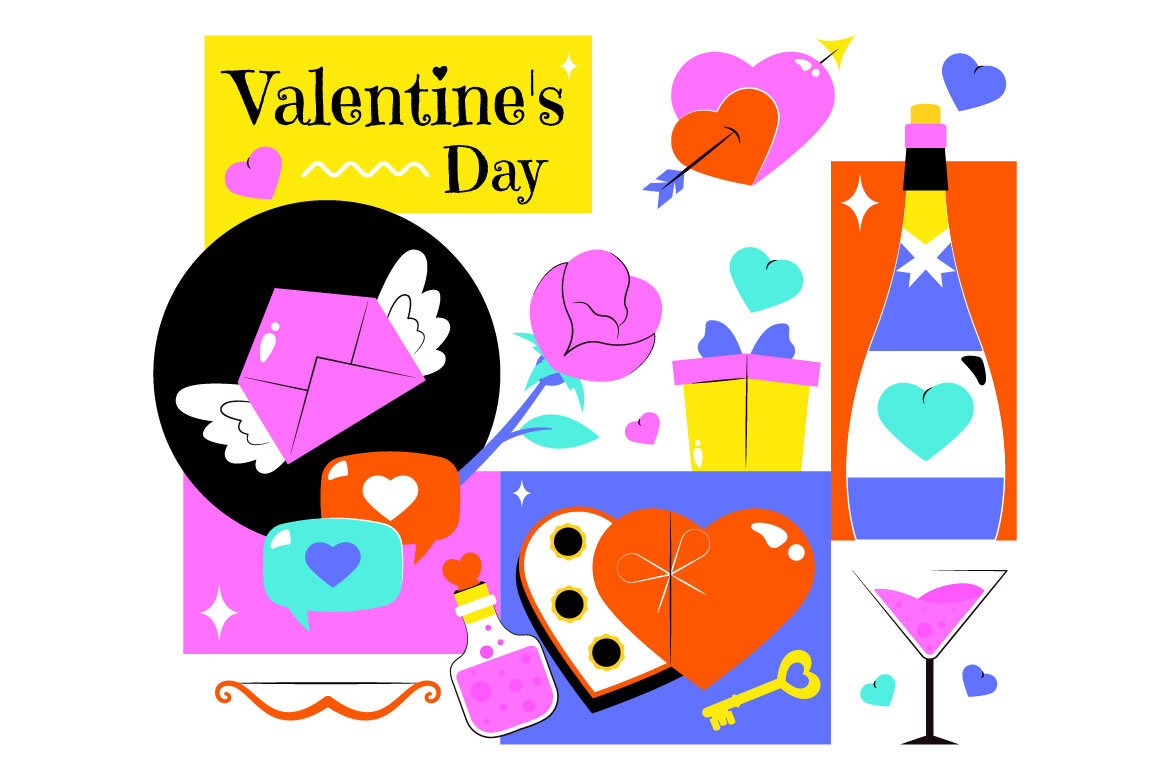 10 Happy Valentine's Day FREE Illustrations alternate