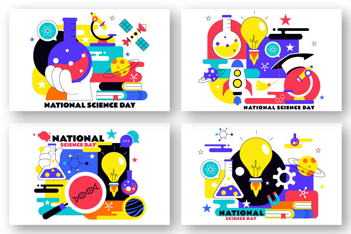 10 National Science Day FREE Illustrations alternate