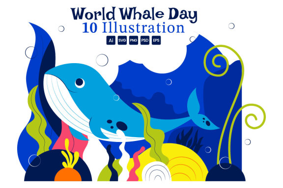 10 World Whale Day FREE Illustrations