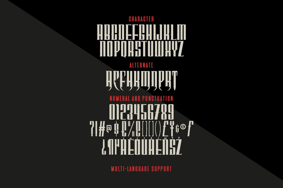 Perrownt Bold Modern Blackletter Display Font - view 4
