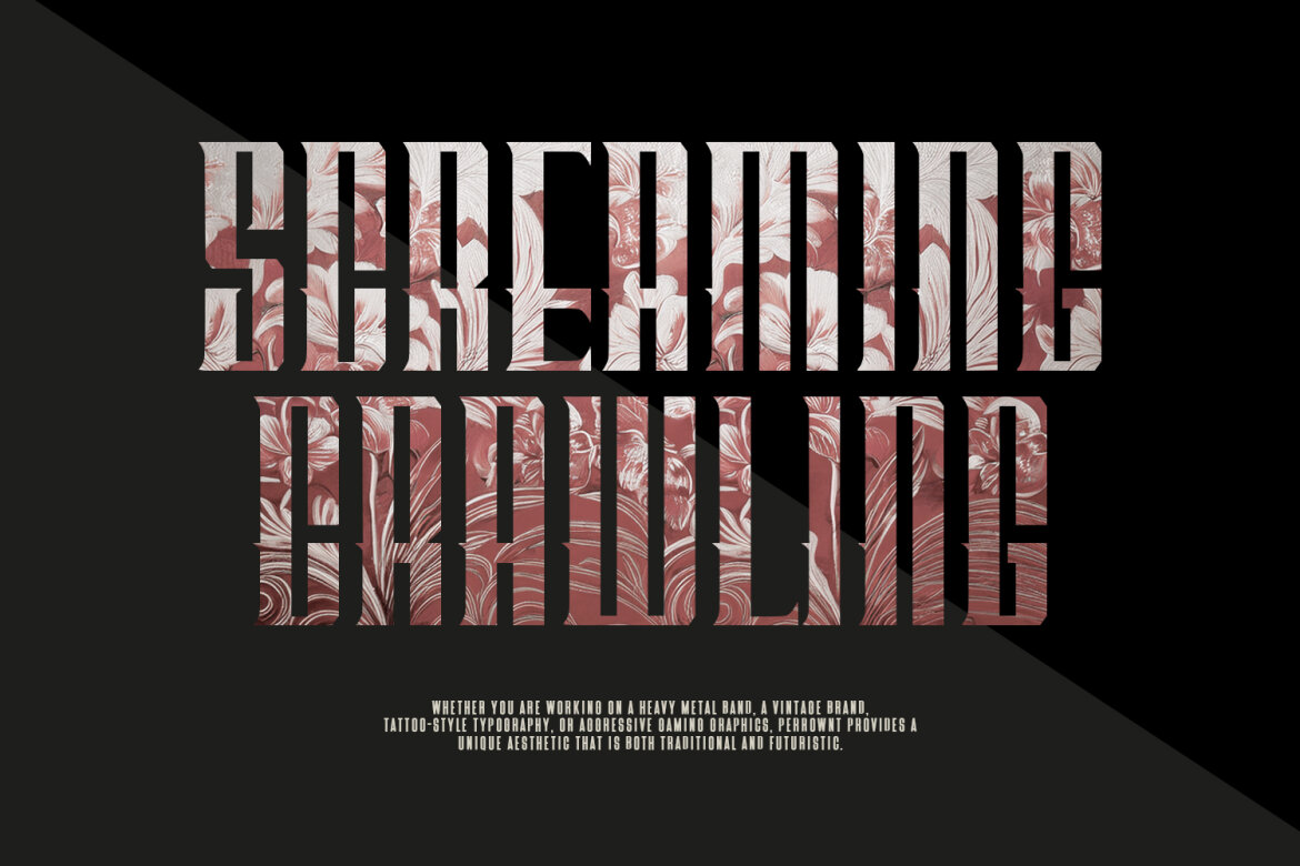 Perrownt Bold Modern Blackletter Display Font