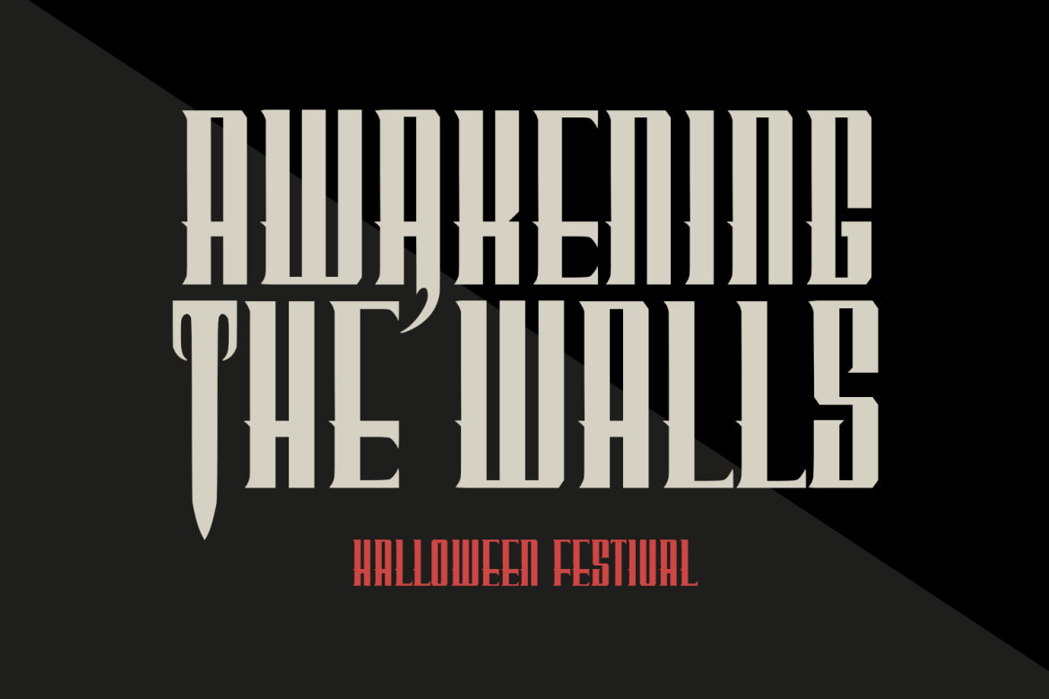 Perrownt Bold Modern Blackletter Display Font - view 2