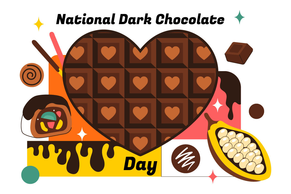 10 National Dark Chocolate Day FREE Illustrations alternate
