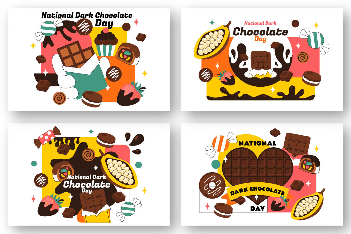 10 National Dark Chocolate Day FREE Illustrations - view 3
